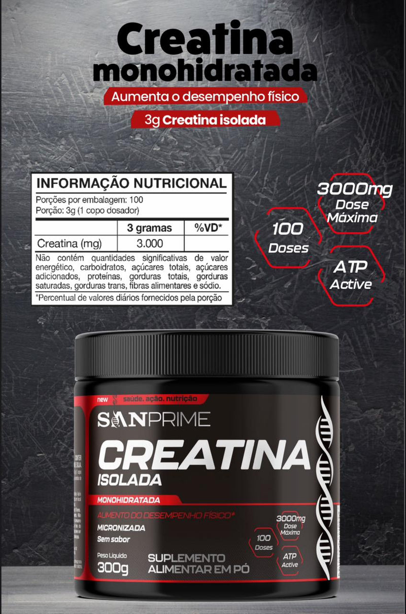 Creatina 300g 99,7% Pura